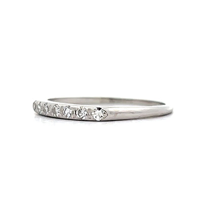 .14 Antique Deco Single Cut Diamond Band in Platinum