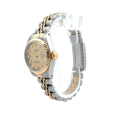 .20 Rolex Ladies Diamond Datejust 69173 in Stainless Steel & 18k