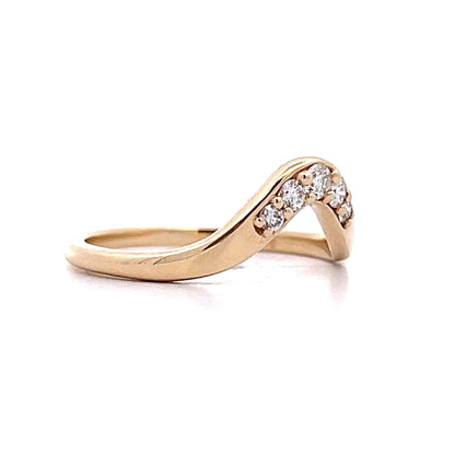 .18 Diamond Contour Wedding Band in 14k Yellow Gold