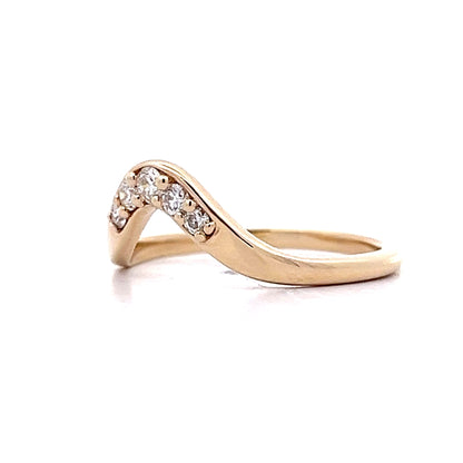 .18 Diamond Contour Wedding Band in 14k Yellow Gold