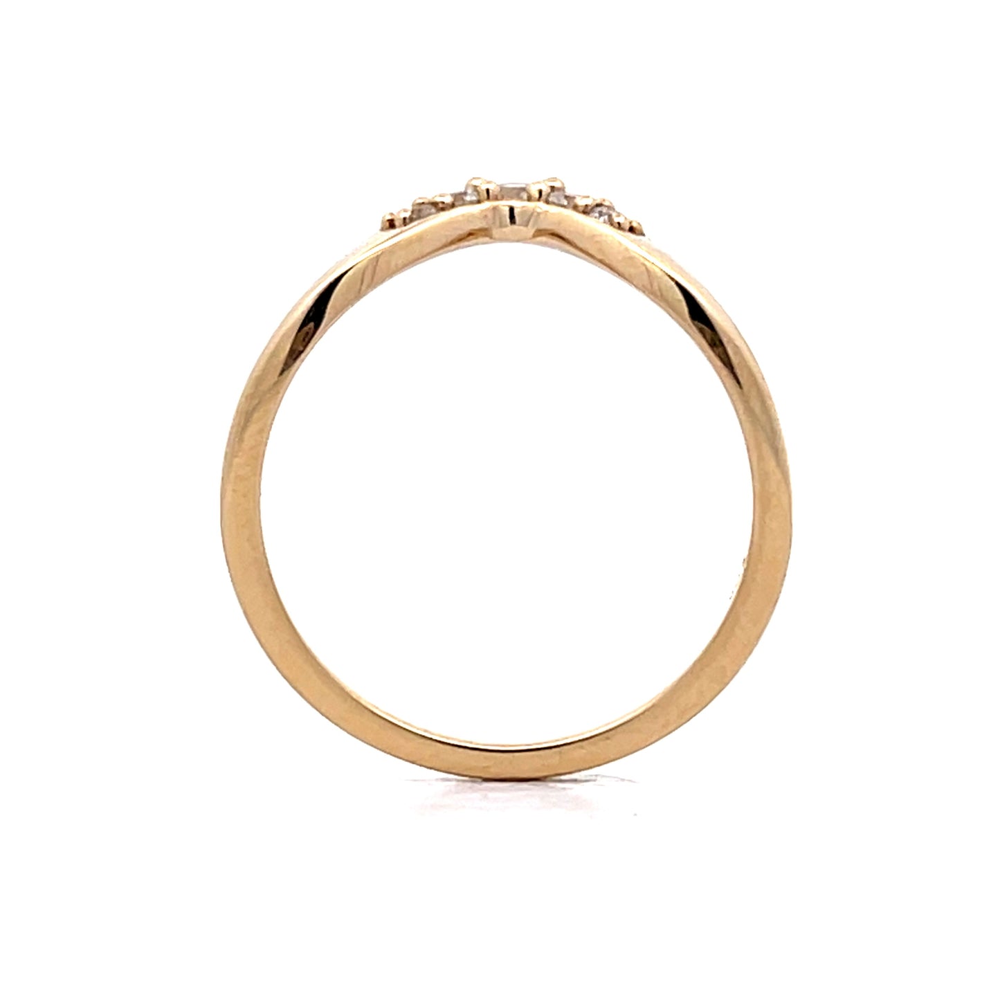 .18 Diamond Contour Wedding Band in 14k Yellow Gold