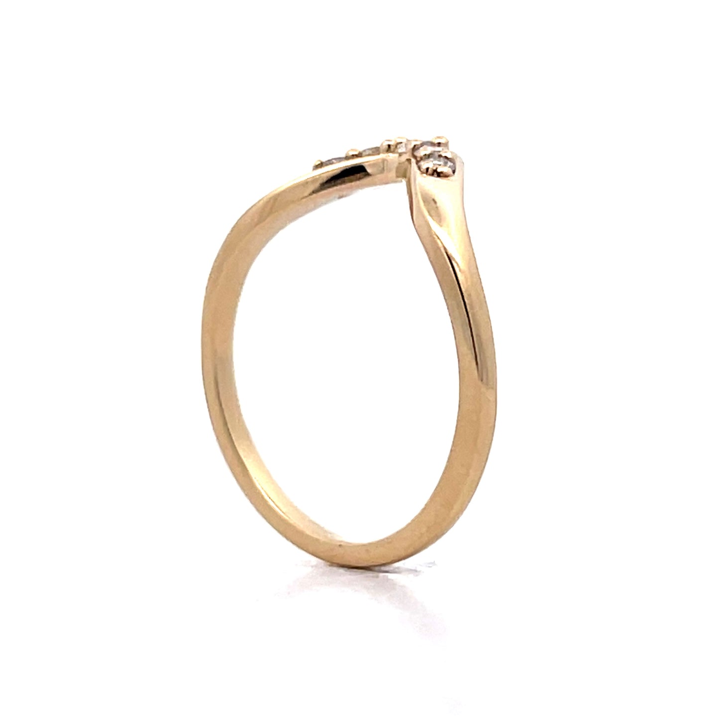 .18 Diamond Contour Wedding Band in 14k Yellow Gold