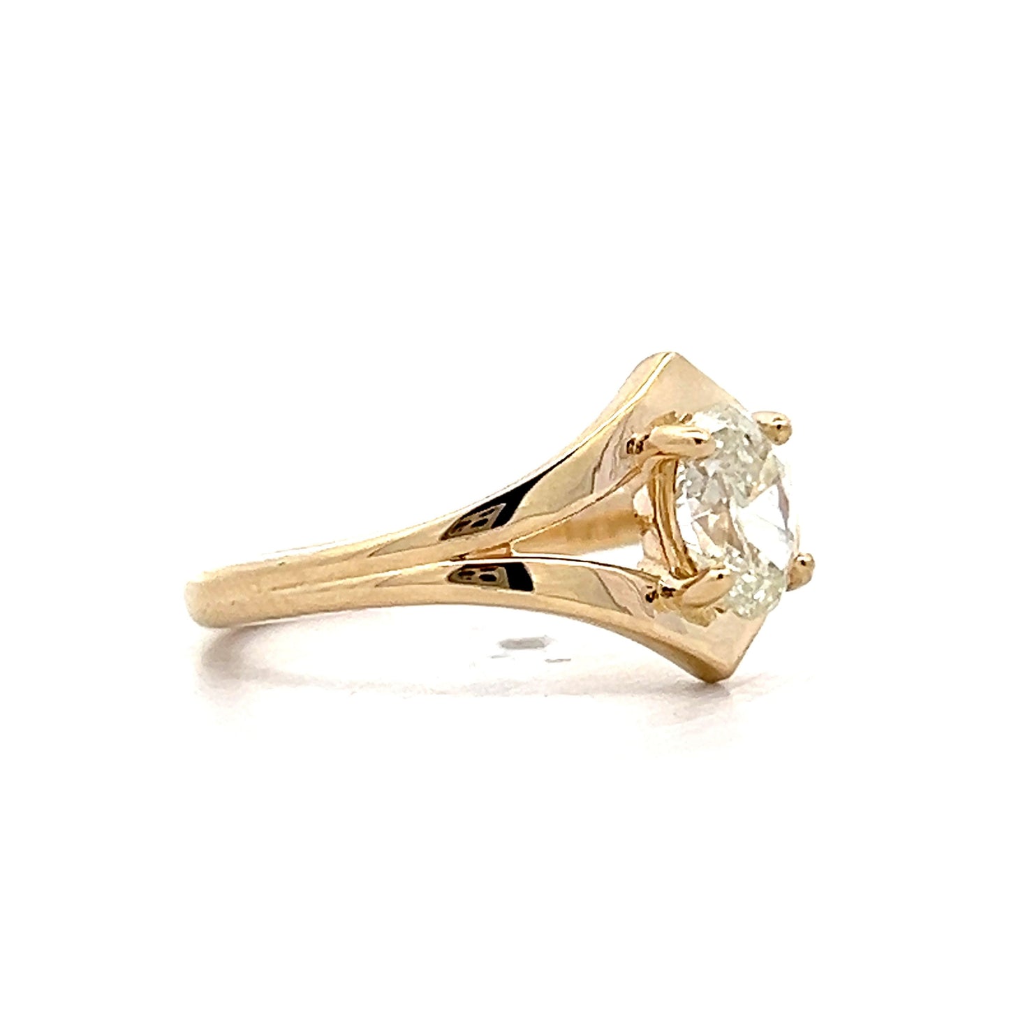 .67 Solitaire Oval Diamond Engagement Ring in 14k