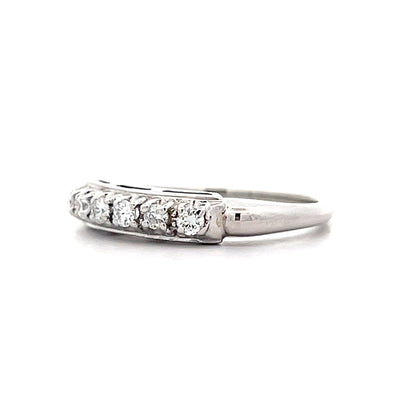 .16 Vintage 1960s Diamond Band in 14k White Gold