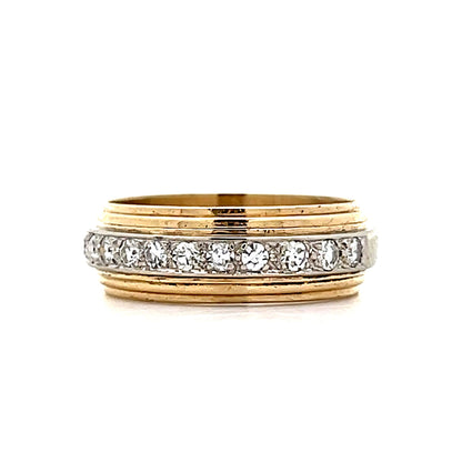 .35 Vintage Retro Diamond Stacking Band in 14k