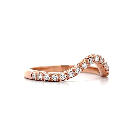 .25 Contour Diamond Wedding Band in 14k Rose Gold