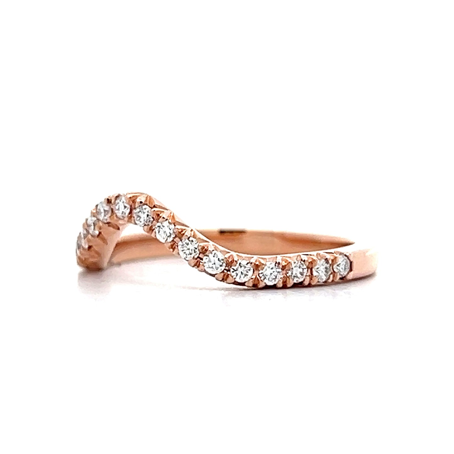 .25 Contour Diamond Wedding Band in 14k Rose Gold