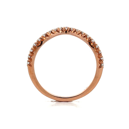 .25 Contour Diamond Wedding Band in 14k Rose Gold