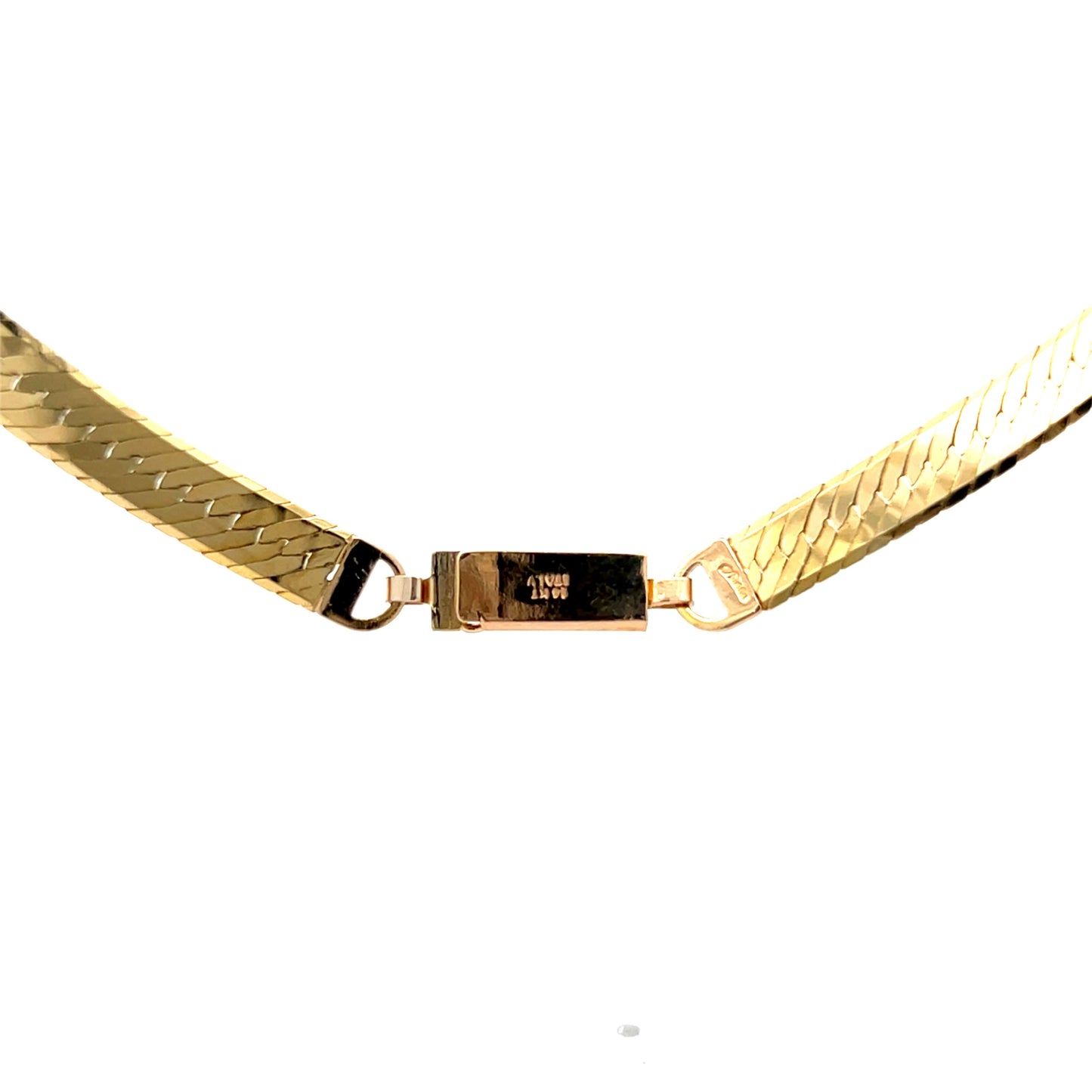 Herringbone Collar Necklace in 14k Yellow Gold