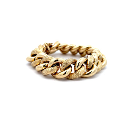 Oversized Curb Link Bracelet in 14k Yellow Gold