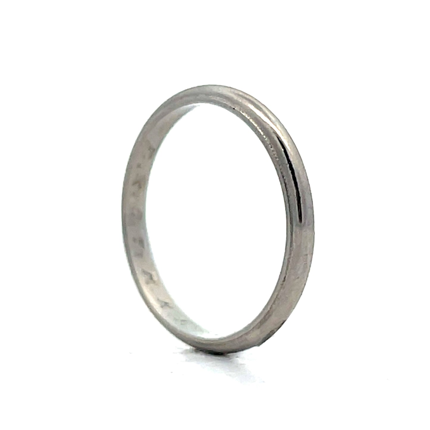 2.5mm Vintage Milgrain Wedding Band in Platinum