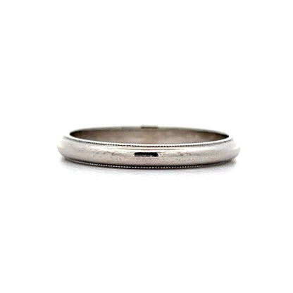 2.5mm Vintage Milgrain Wedding Band in Platinum