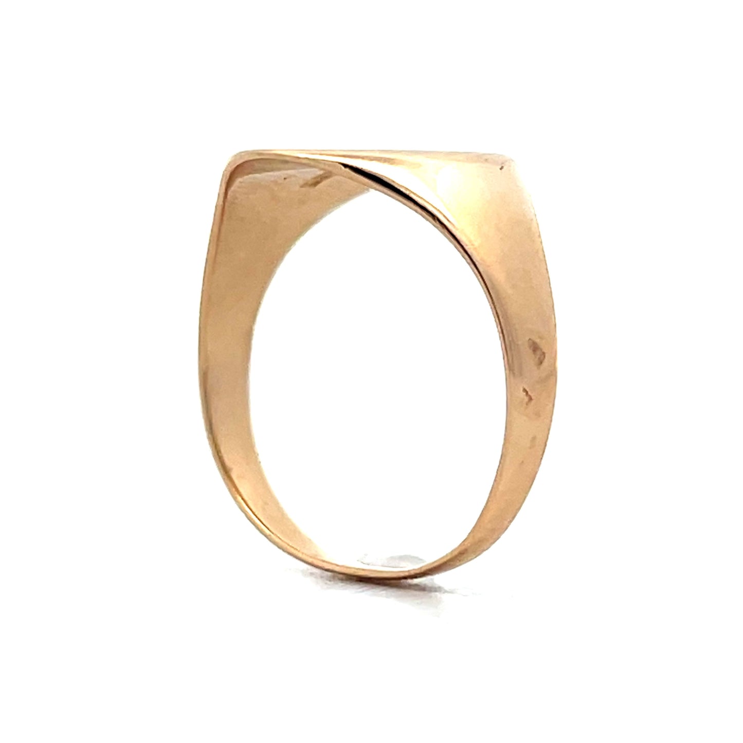 Oval Shaped Signet Ring in 14k Yellow Gold