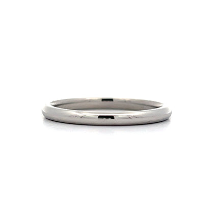 2mm Half Round Wedding Band in Platinum