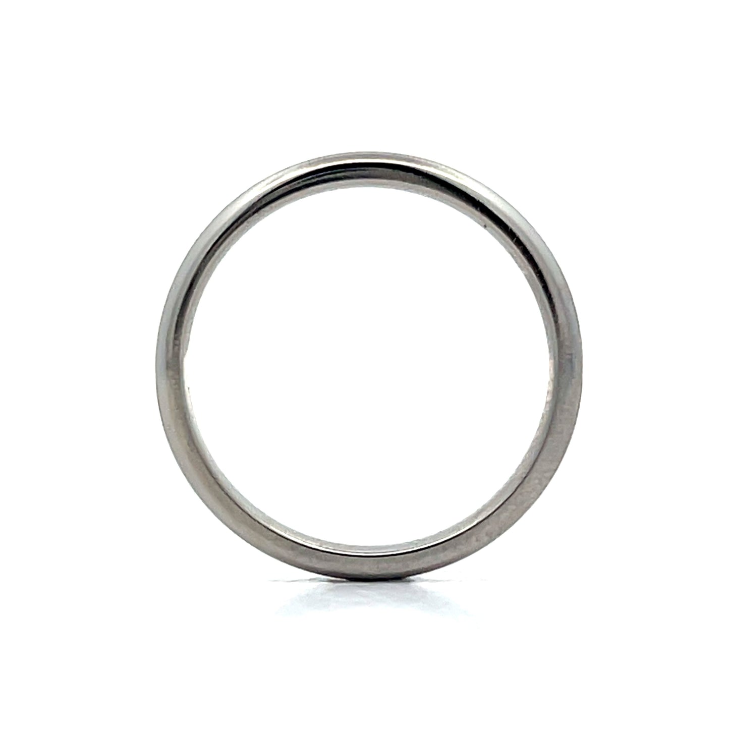 2mm Half Round Wedding Band in Platinum