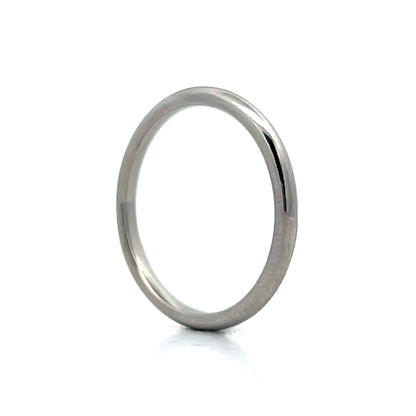 2mm Half Round Wedding Band in Platinum