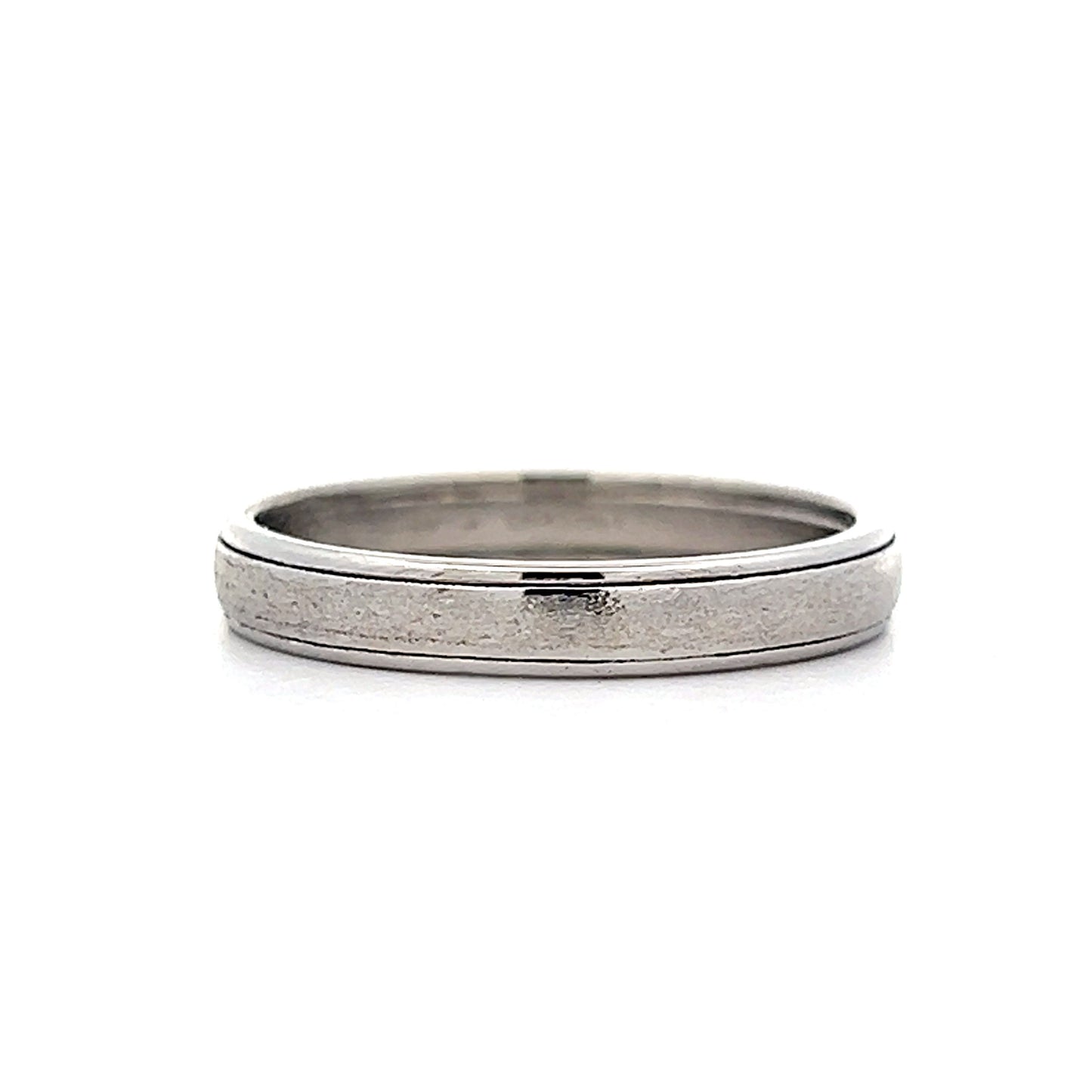 3mm 1950s Brushed Wedding Band in Platinum