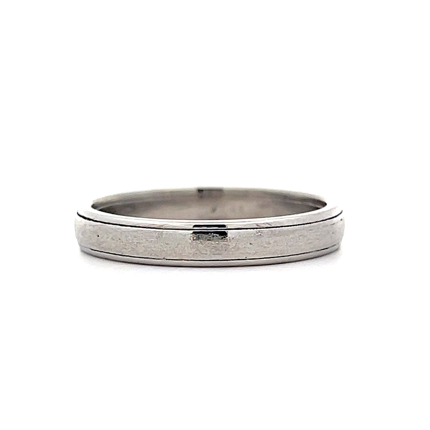 3mm 1950s Brushed Wedding Band in Platinum