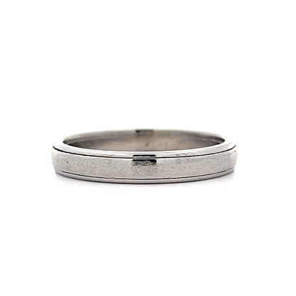 3mm 1950s Brushed Wedding Band in Platinum