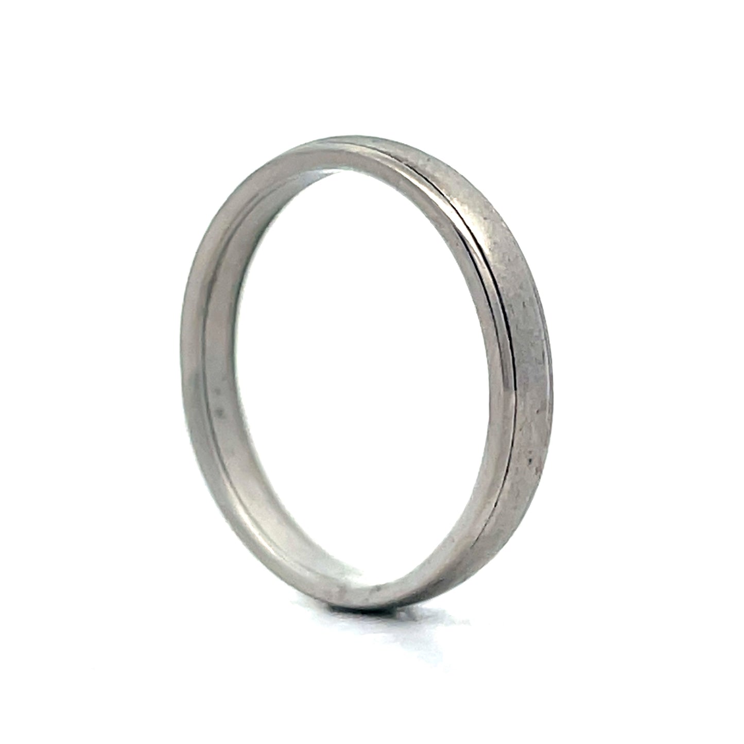 3mm 1950s Brushed Wedding Band in Platinum