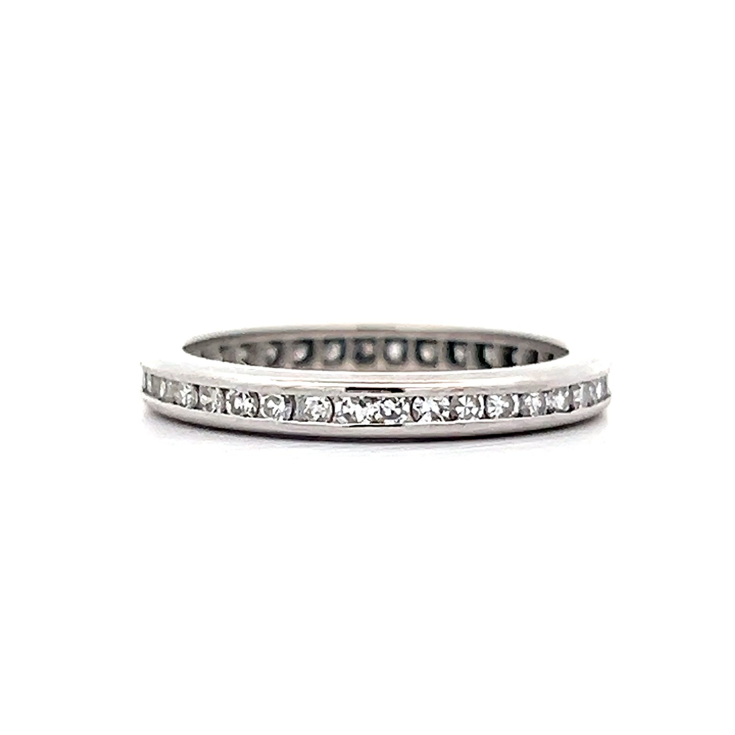 .38 Single Cut Diamond Eternity Wedding Band in 14k