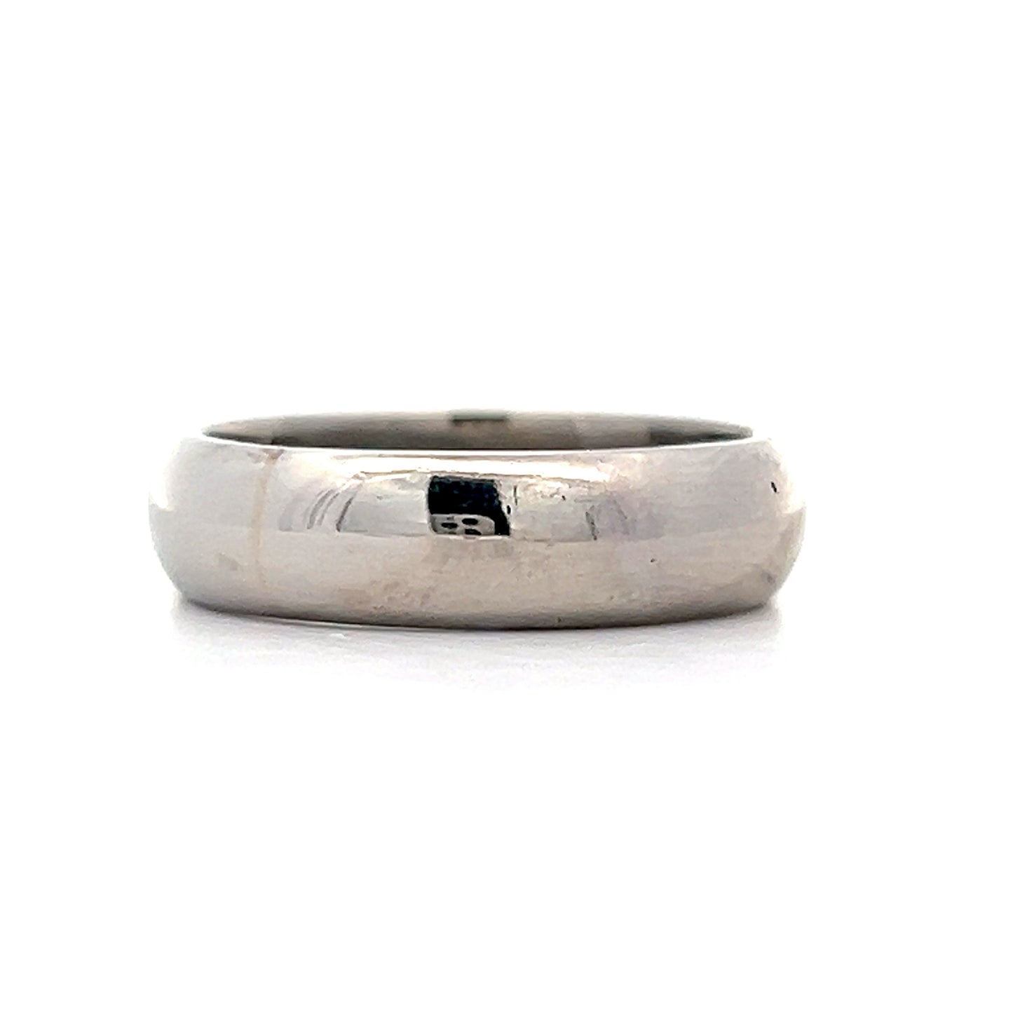 Modern 5mm Half Round Wedding Band in Platinum