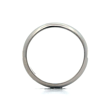 Modern 5mm Half Round Wedding Band in Platinum