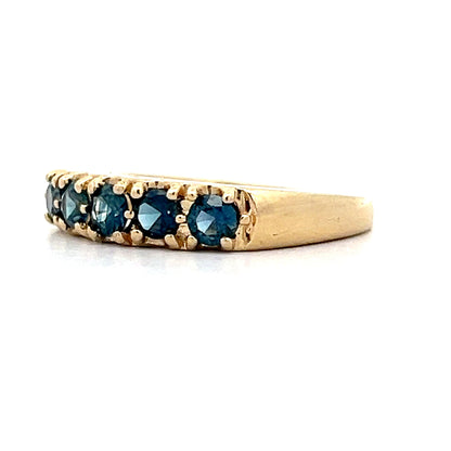 1.55 Five Stone Sapphire Stacking Band in 14k