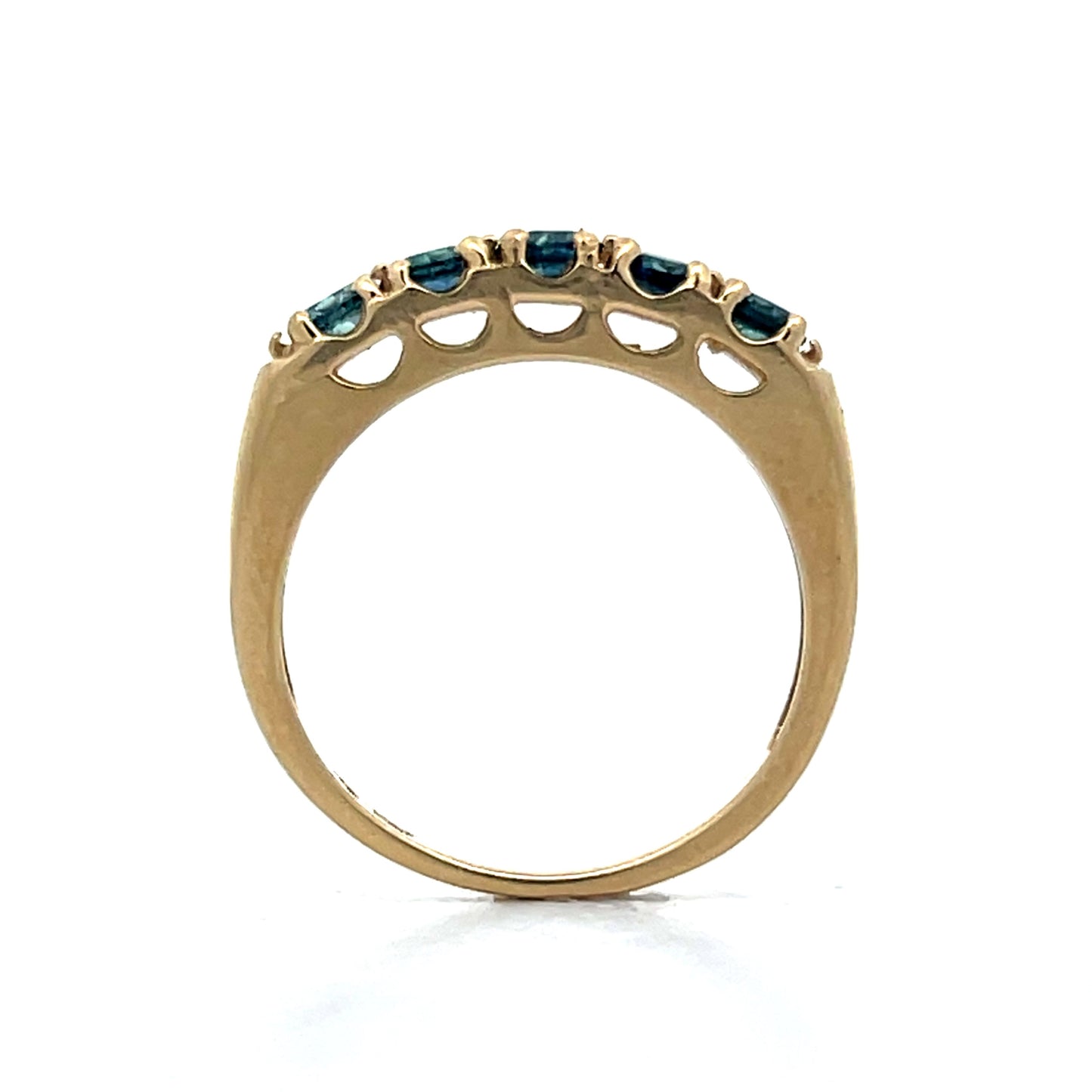 1.55 Five Stone Sapphire Stacking Band in 14k