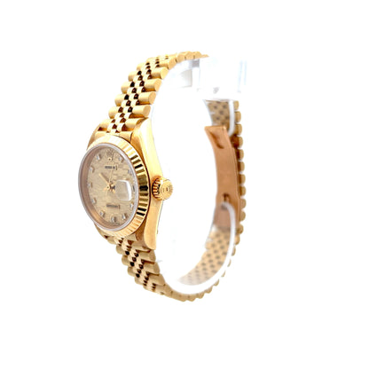 Ladies Rolex Datejust w/ Chevrolet Diamond in 18k 9586116