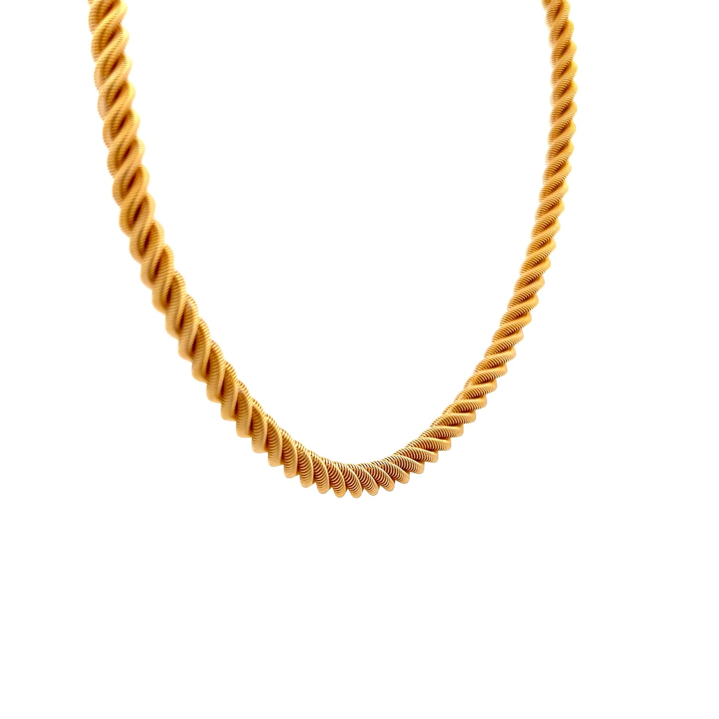 Textured Coil Rope Necklace in 14k Yellow Gold