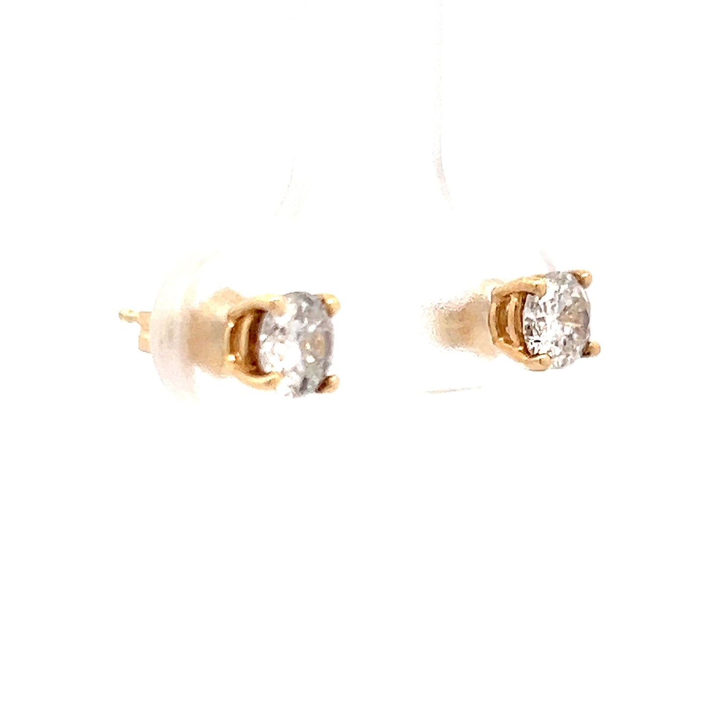 .88 Round Brilliant Diamond Stud Earrings in 14k