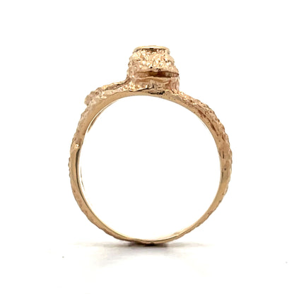 .30 Vintage Old Mine Cut Diamond Snake Ring in 14k