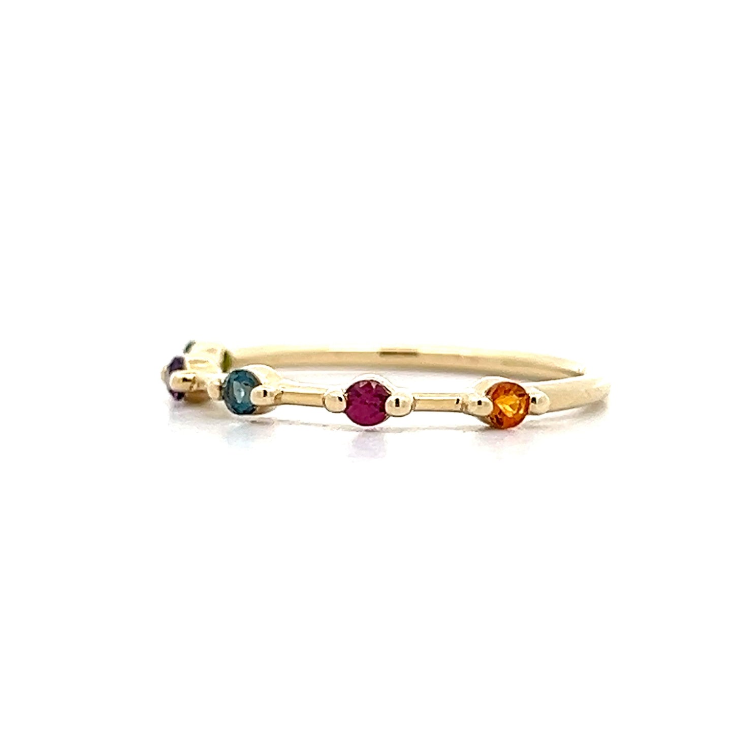 .20 Multi-Gemstone Stacking Band in 14k Yellow Gold