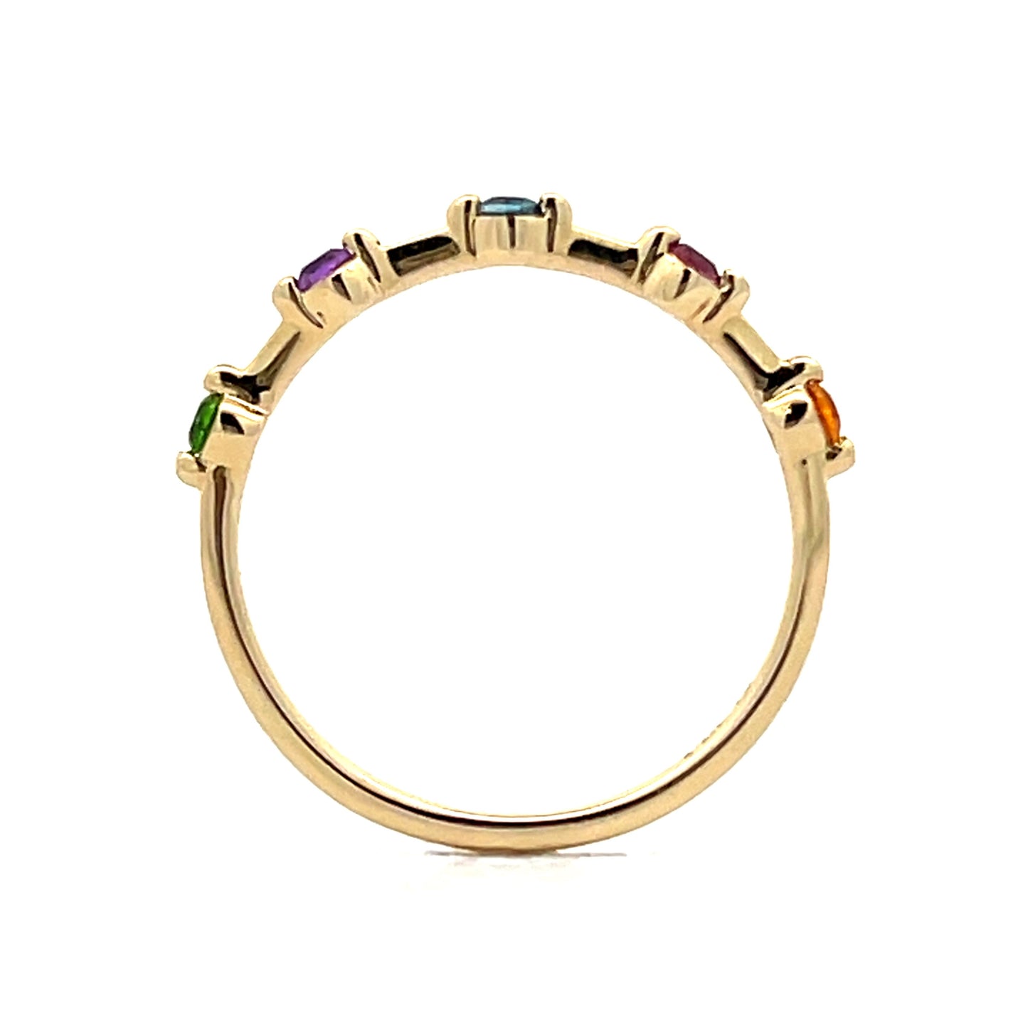 .20 Multi-Gemstone Stacking Band in 14k Yellow Gold