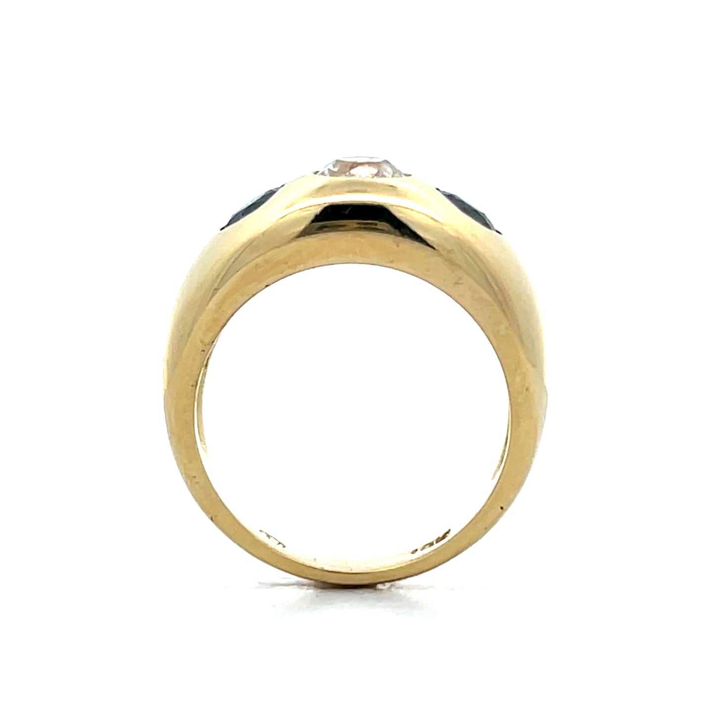 .70 Antique Victorian Three Stone Ring in 18k Yellow Gold