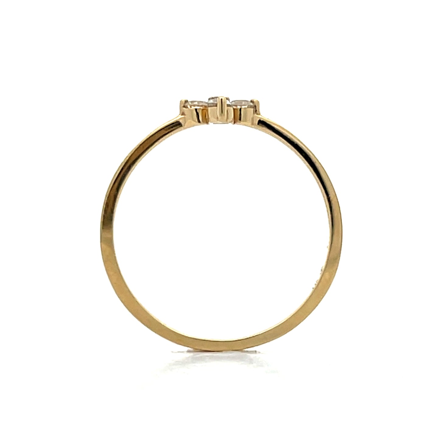 .17 Round Brilliant Diamond Stacking Ring in 14k