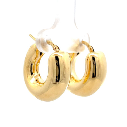 20mm Chunky Hoop Earrings in 14k Yellow Gold