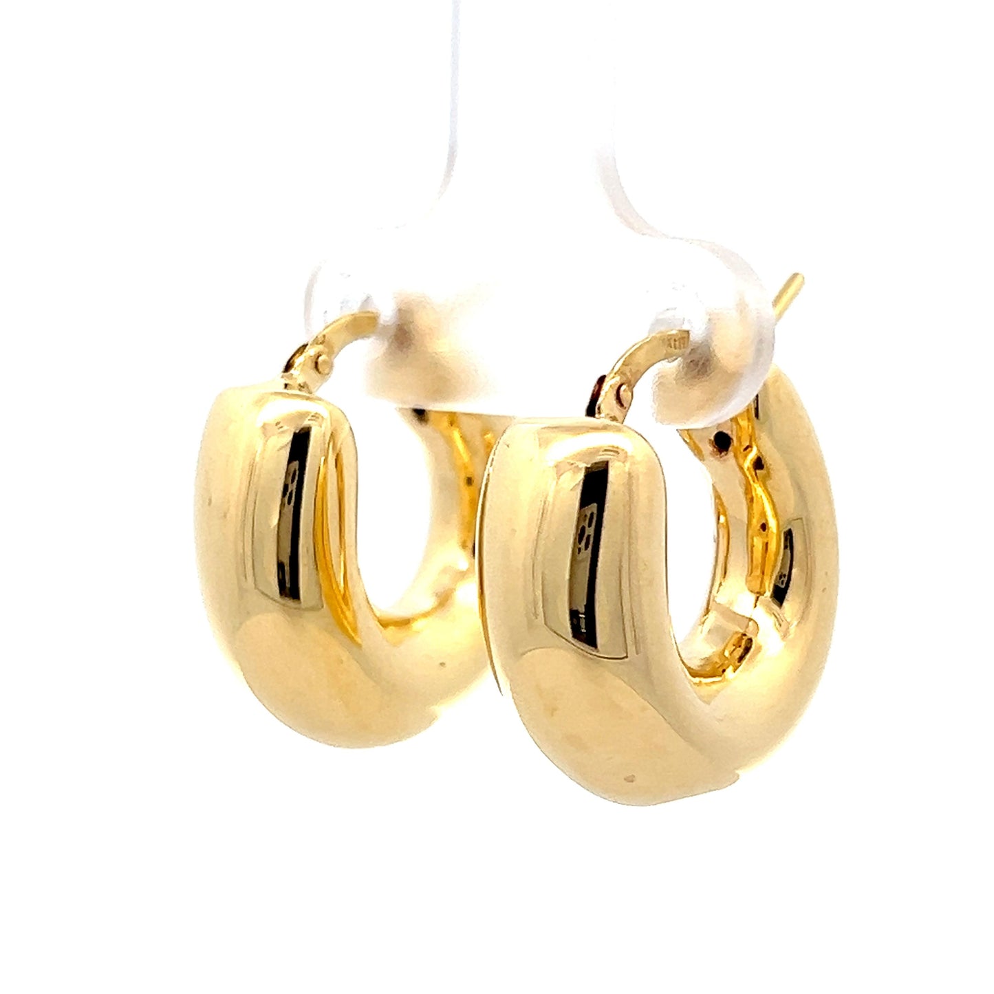 20mm Chunky Hoop Earrings in 14k Yellow Gold