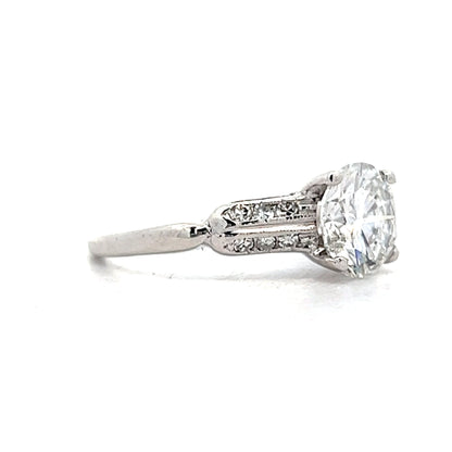 1.52 Antique Art Deco Engagement Ring in Platinum