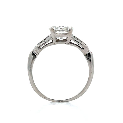 1.52 Antique Art Deco Engagement Ring in Platinum