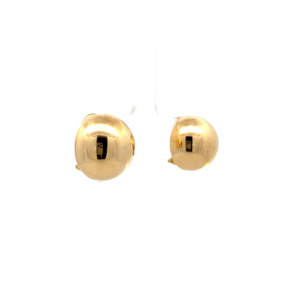 Oversized Ball Stud Earrings in 14k Yellow Gold