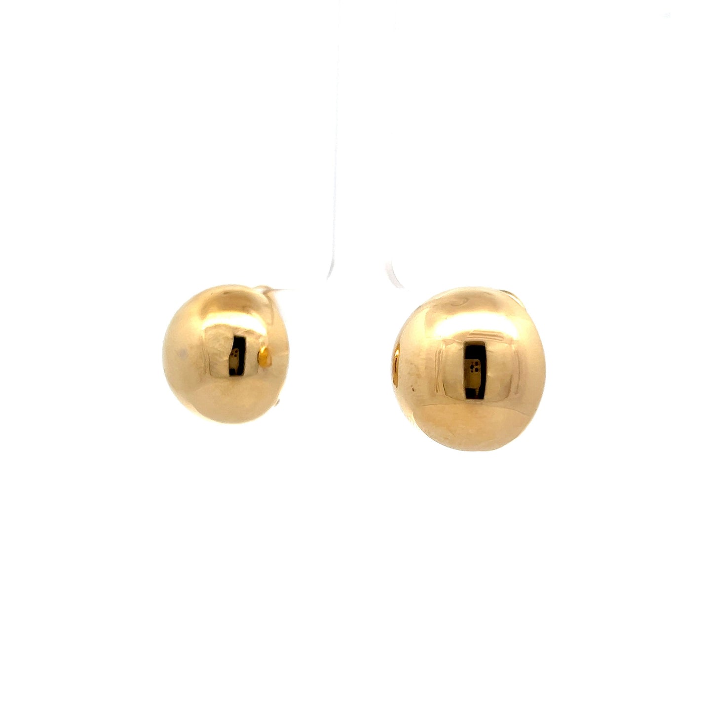 Oversized Ball Stud Earrings in 14k Yellow Gold