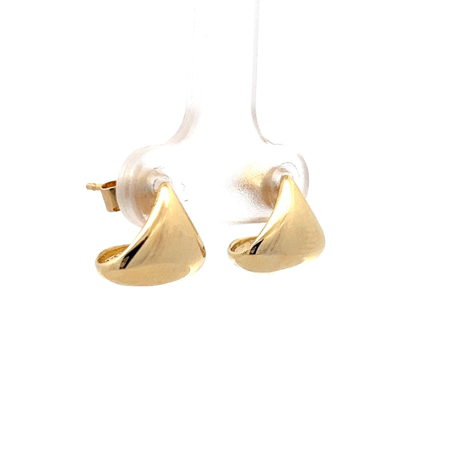 Triangle Stud Earrings in 14k Yellow Gold