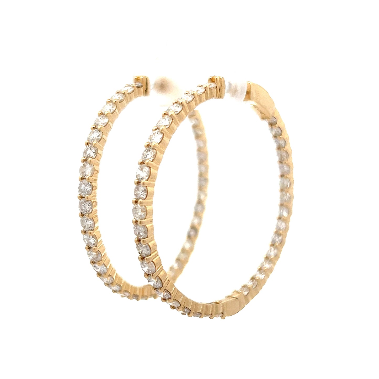 5.00 Inside-Out Diamond Hoop Earrings in 14k Yellow Gold