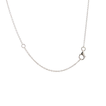 .17 Diamond Heart Station Necklace in 14k White Gold