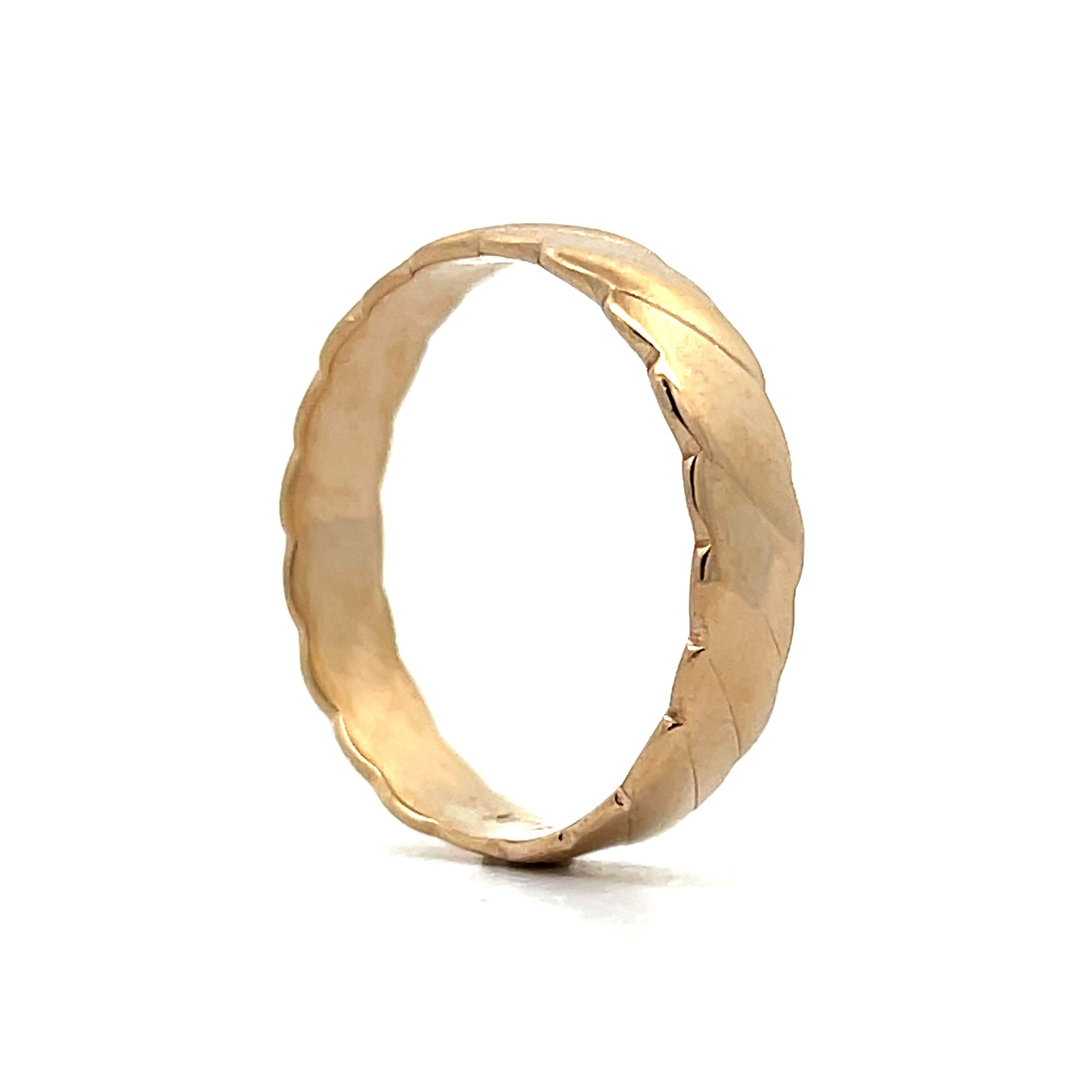 Vintage Mid-Century Wedding Band in 14k Yellow Gold