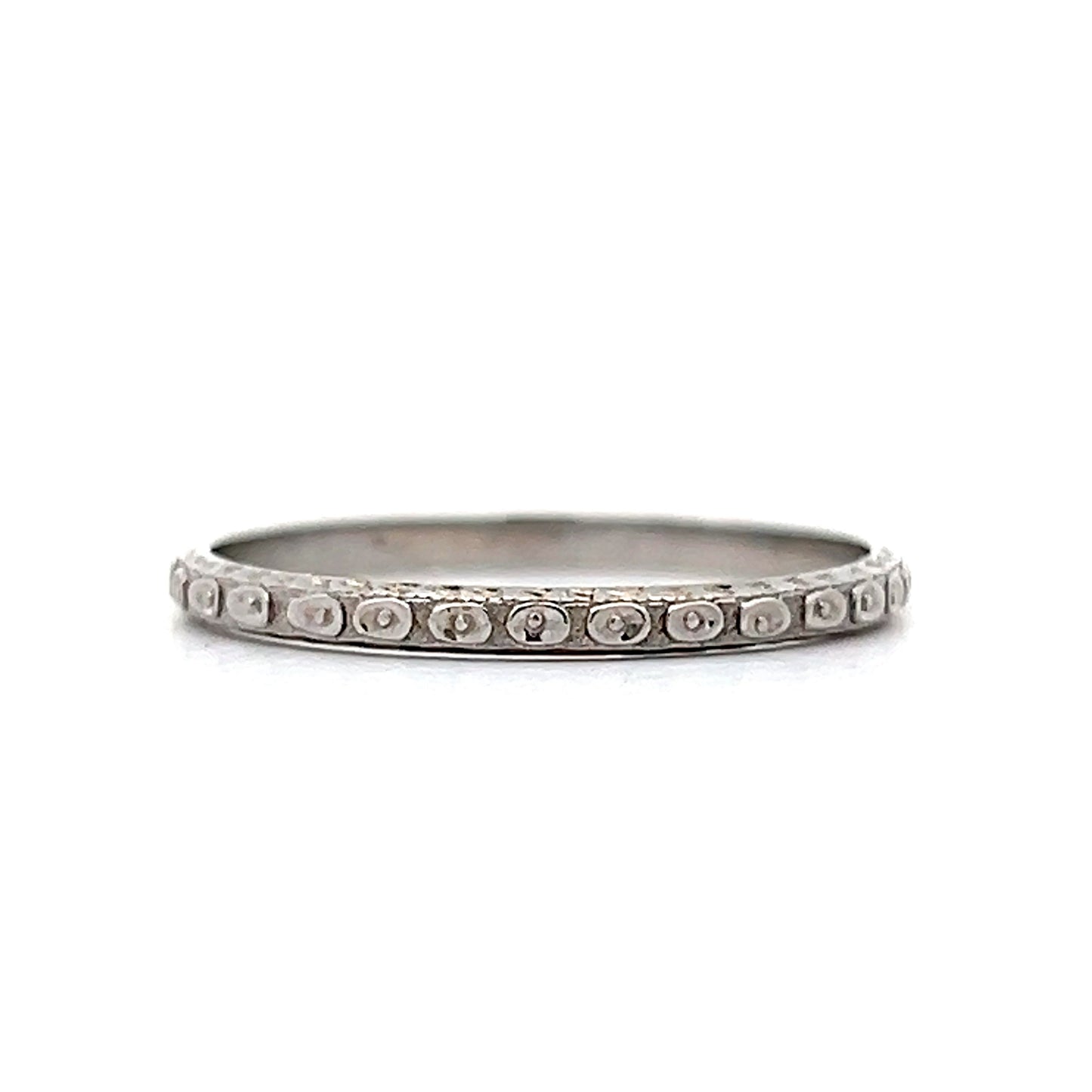 Antique Deco Geometric Eternity Band in 18k