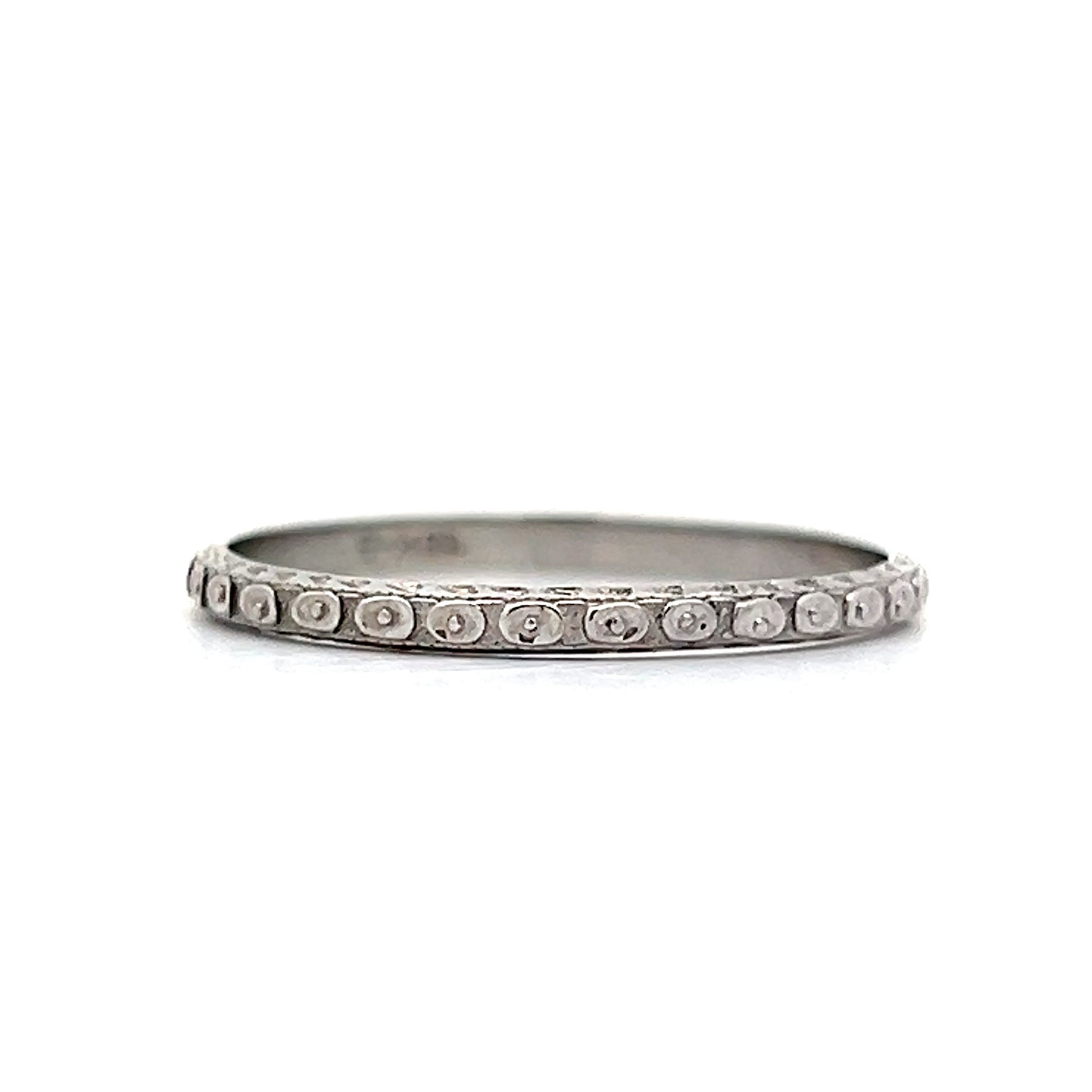 Antique Deco Geometric Eternity Band in 18k