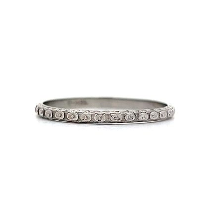 Antique Deco Geometric Eternity Band in 18k